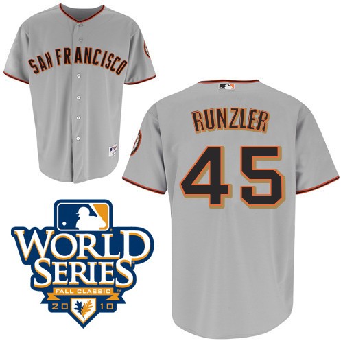 discount San Francisco Giants 45 Dan Runzler Grey Cool Base MLB Jersey Baseball MLB Jerseys